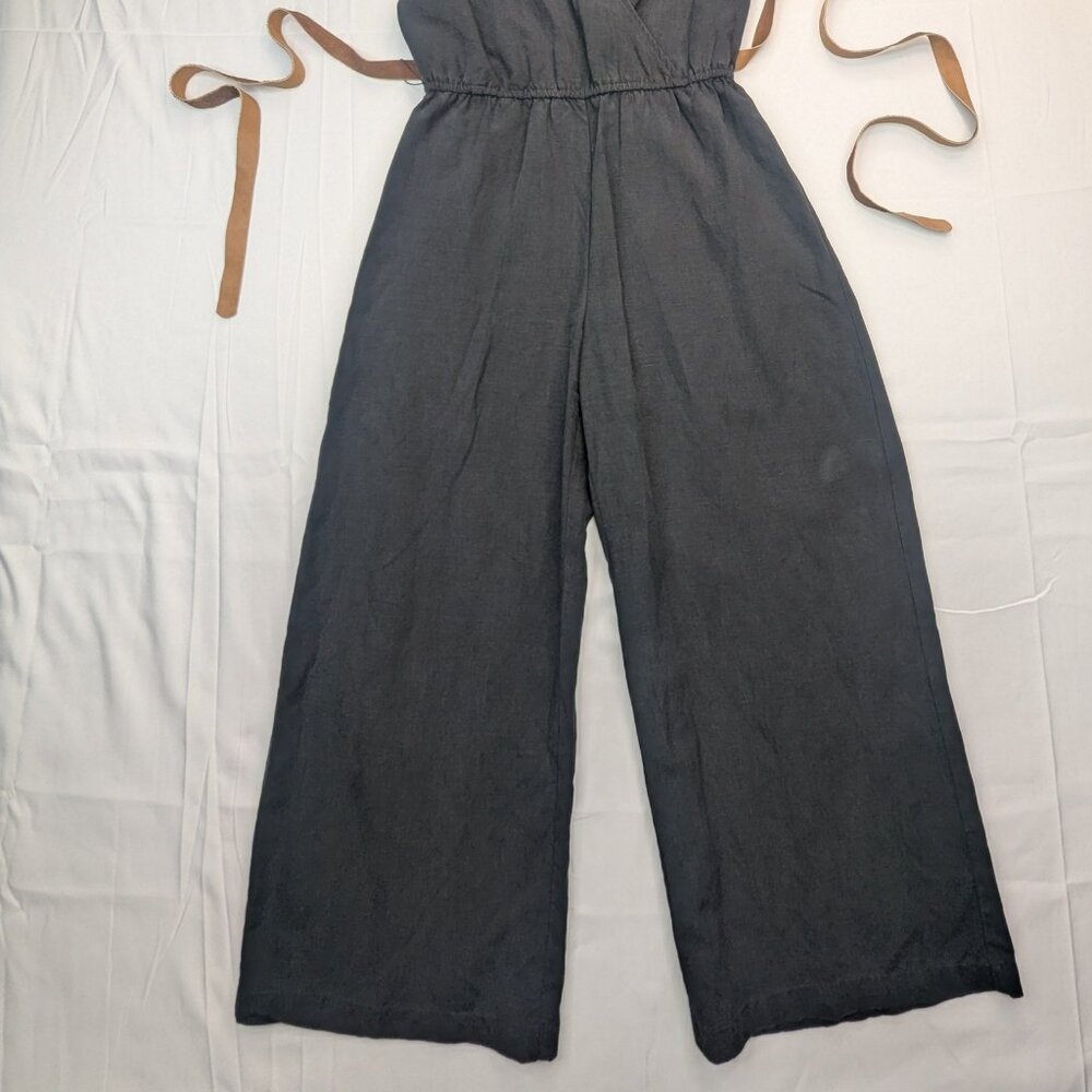 Apiece Apart Chabrol Jumpsuite Black Size 0 Tencel Linen - Picture 6 of 17